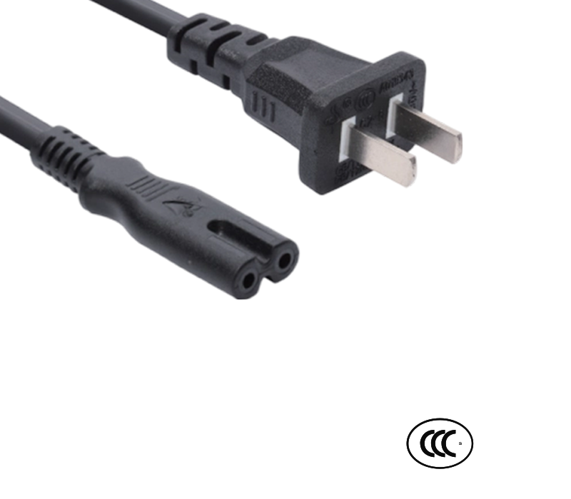 دوشاخه استاندارد چین دو پین 250 ولت C2-6/10+ST2 10A با رابط IEC C7