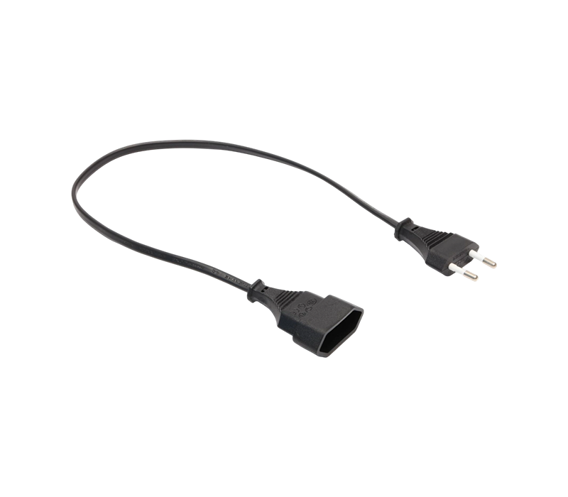 دوشاخه دو پین استاندارد اروپایی JT007/FY001+FY001-Z 2.5A 250 ولتی با سیم کشی سوکت یورو